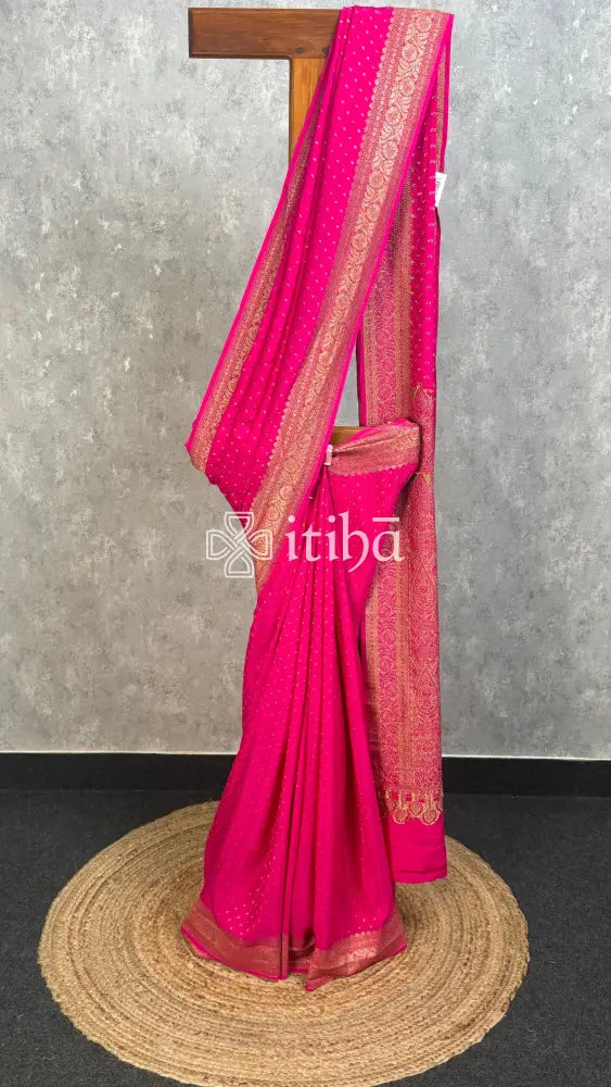 CREPE SILK HL BANARASI SAREE