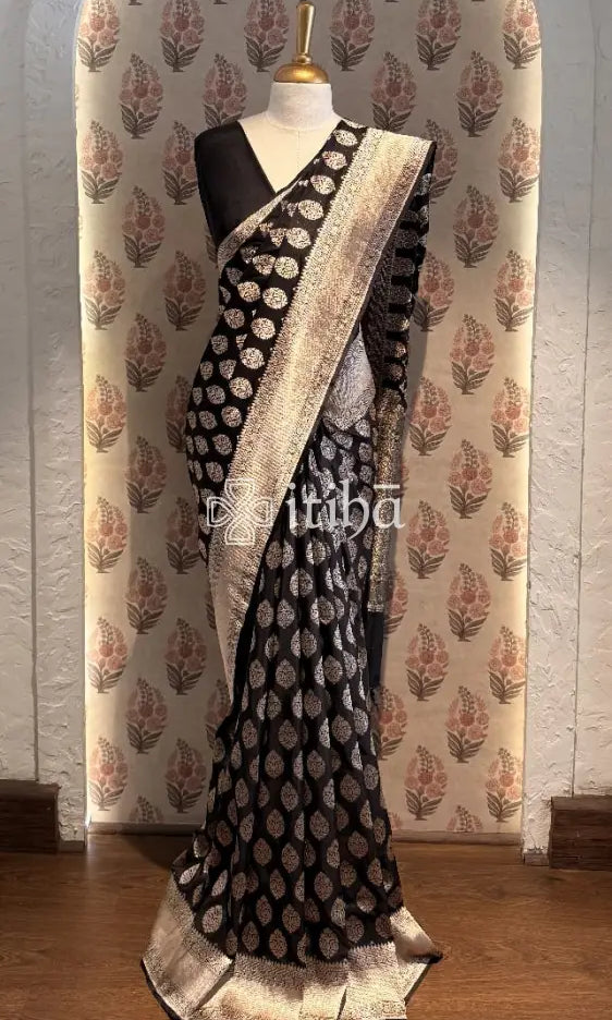 KATAN SILK BHUTA HL BANARASI SAREE