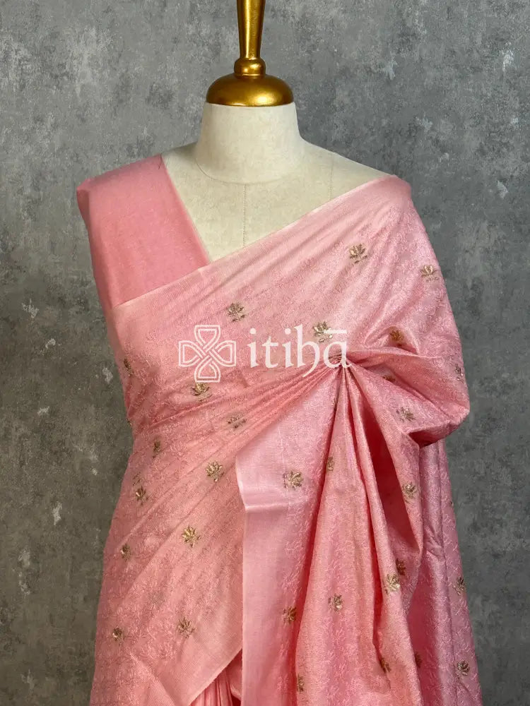 LINED TUSSAR SILK EMBROIDERYSAREE