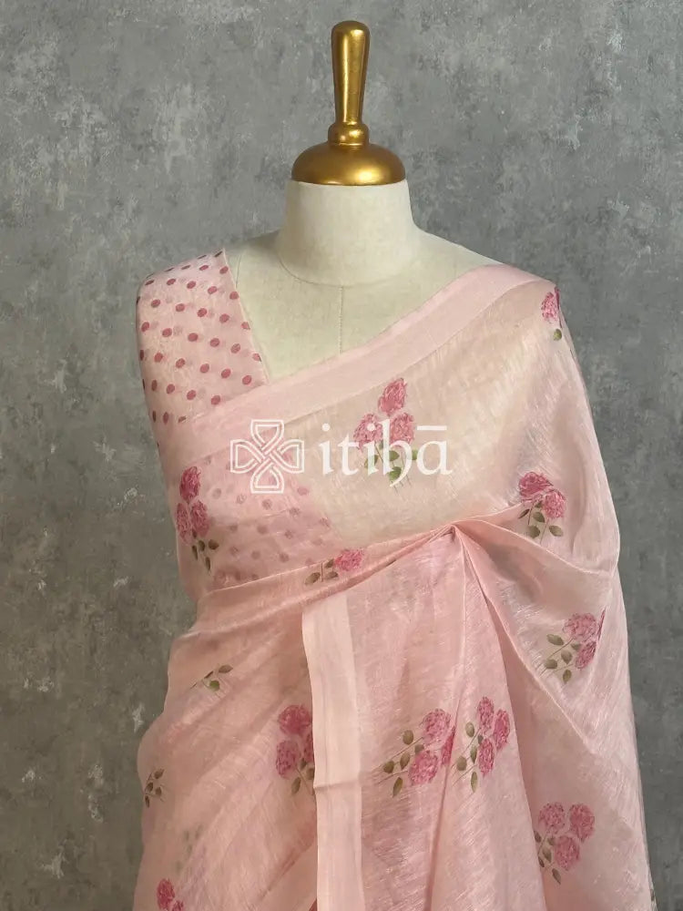 LINEN PRINTED SAREE