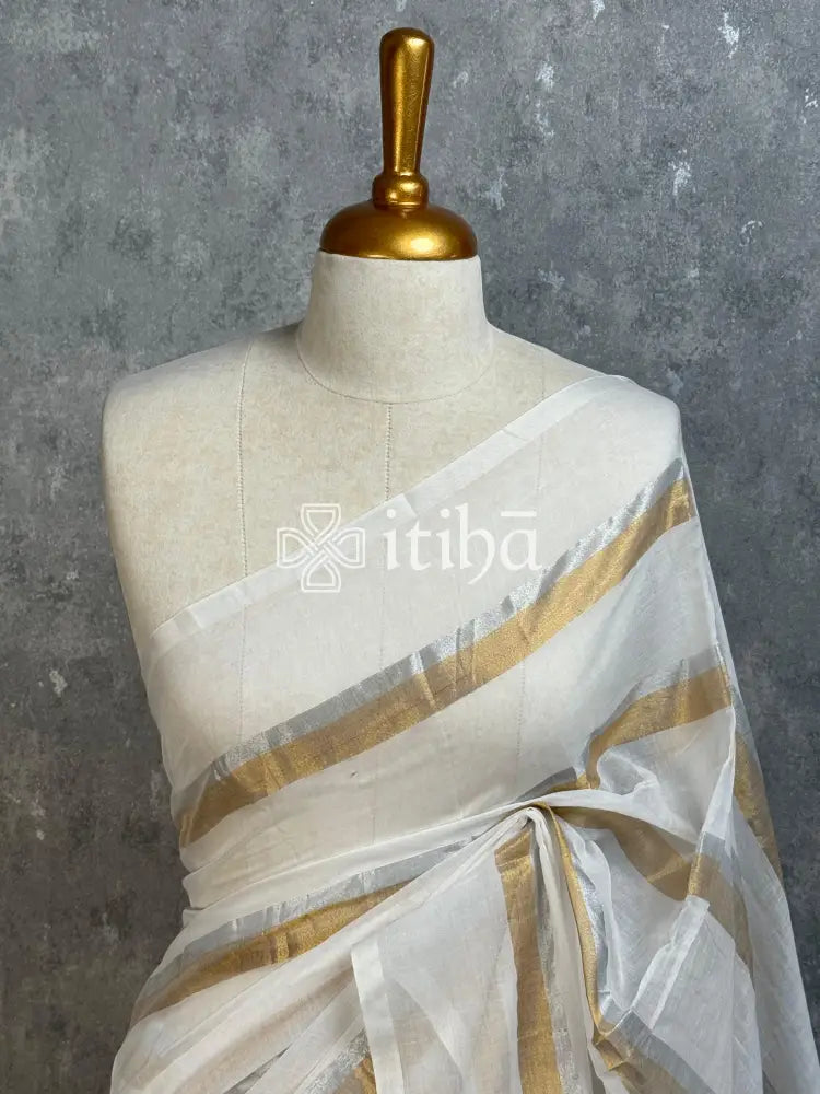MUL COTTON SAREE STRIPES COTTON HANDLOOM