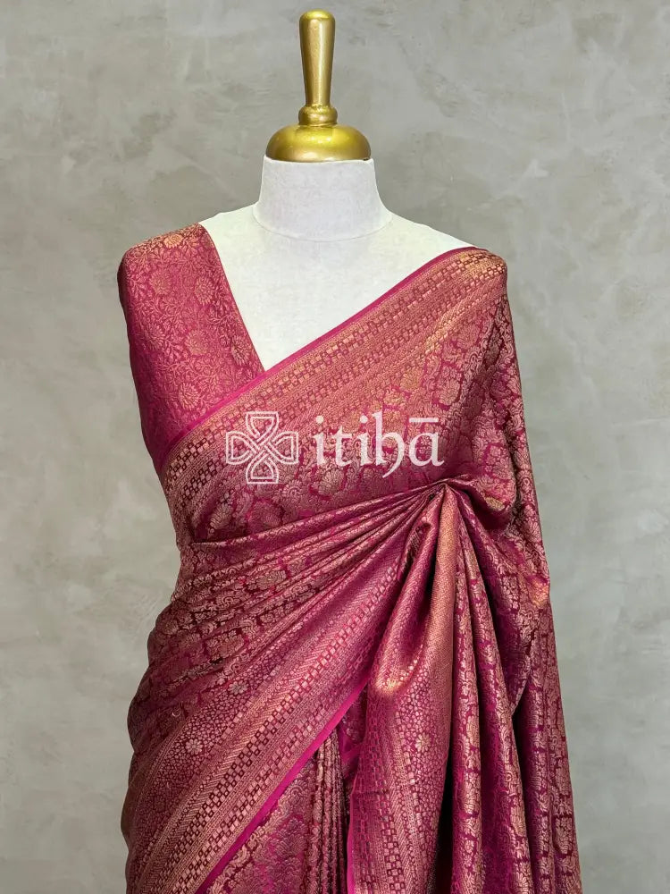 MYSORE CREPE BROCADE SILK SAREE
