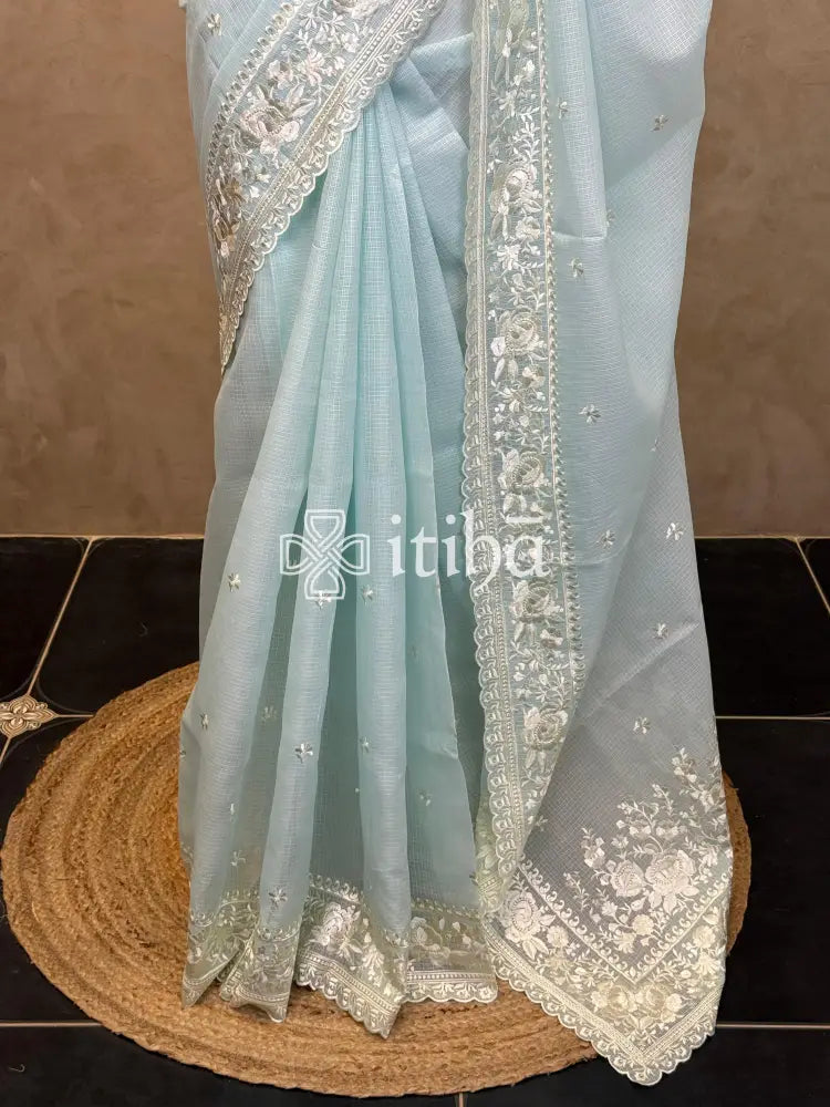 NET KOTA EMBROIDERY SAREE
