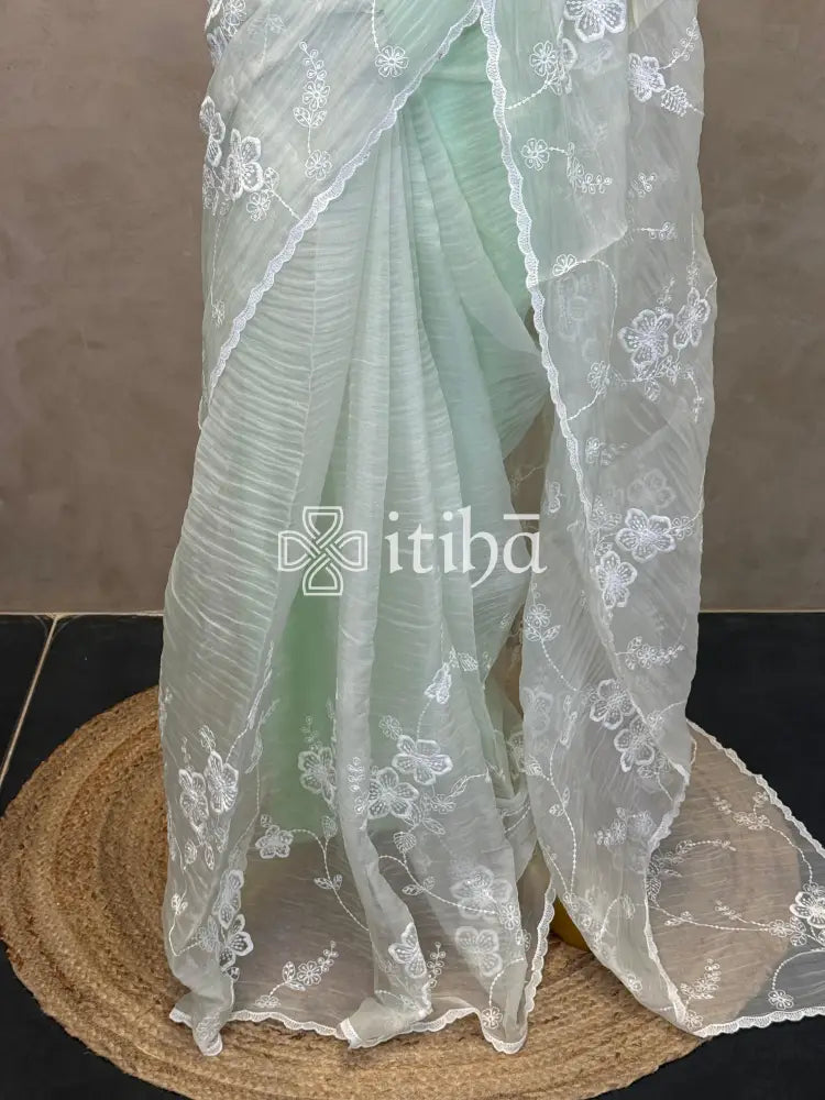 ORGANZA EMBROIDERY SAREE