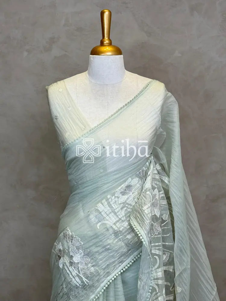 ORGANZA EMBROIDERY SAREE