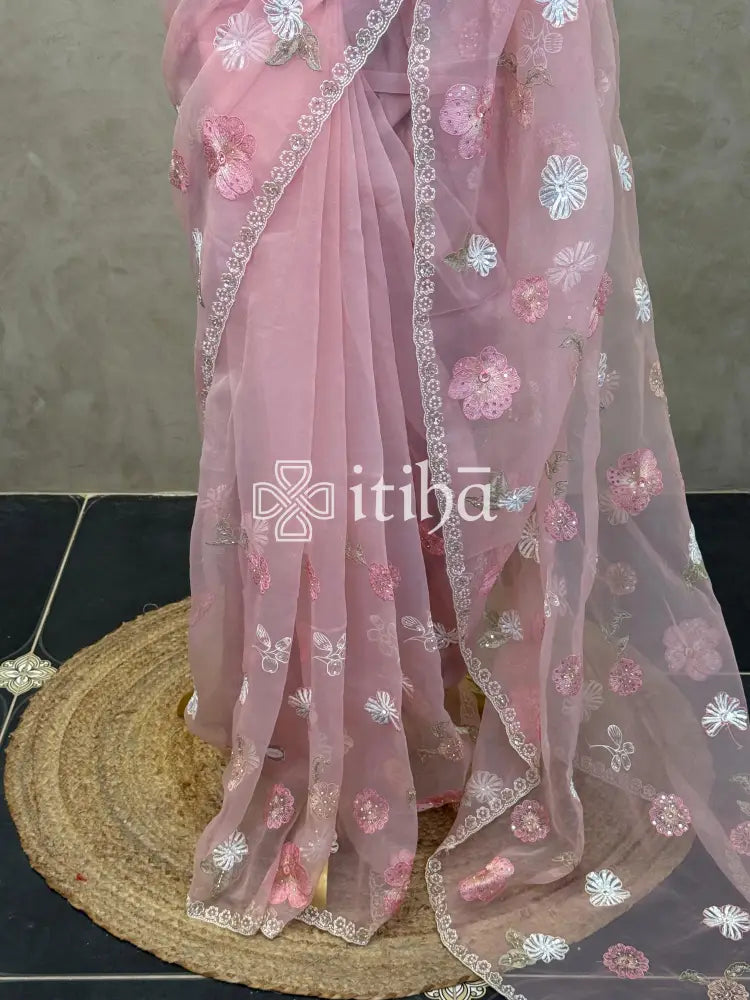 ORGANZA EMBROIDERY SAREE