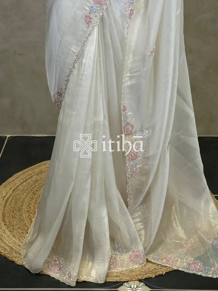 ORGANZA EMBROIDERY SAREE
