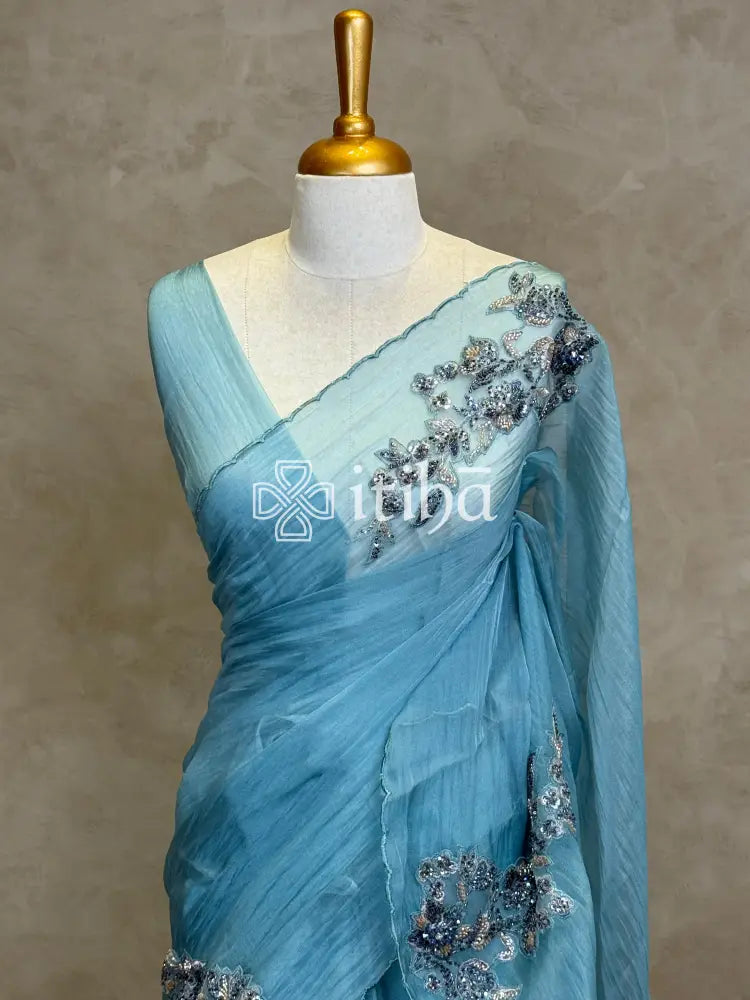 ORGANZA EMBROIDERY SAREE