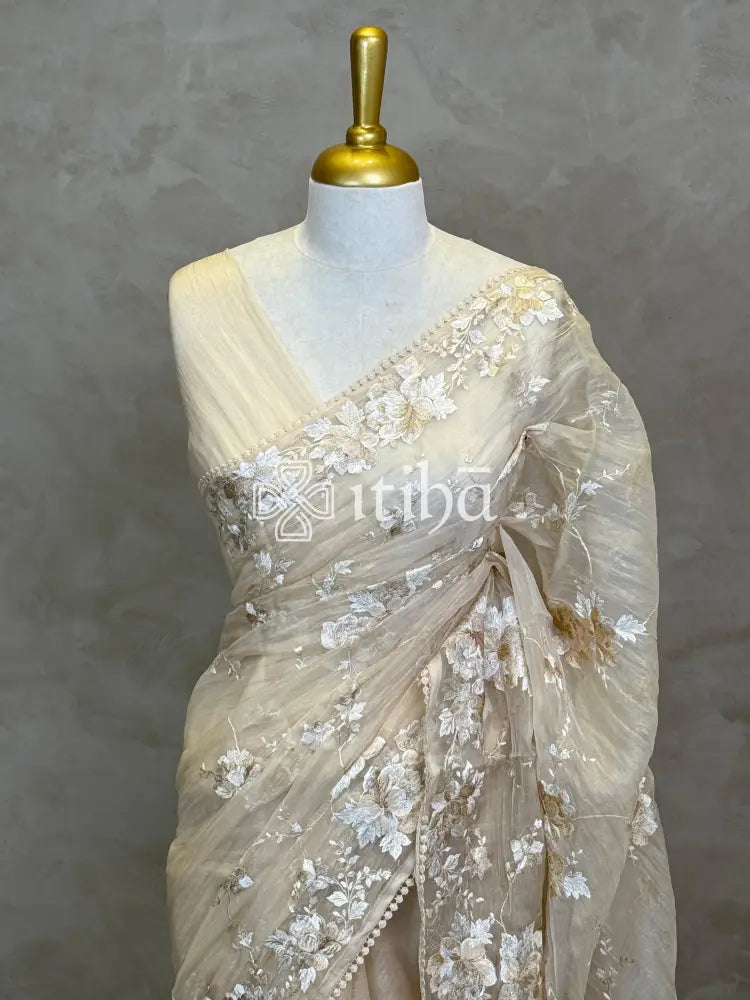 ORGANZA EMBROIDERY SAREE
