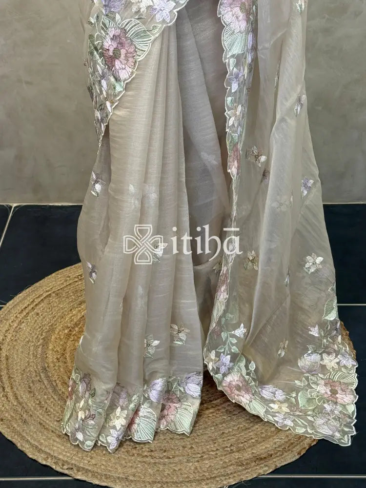 ORGANZA EMBROIDERY SAREE