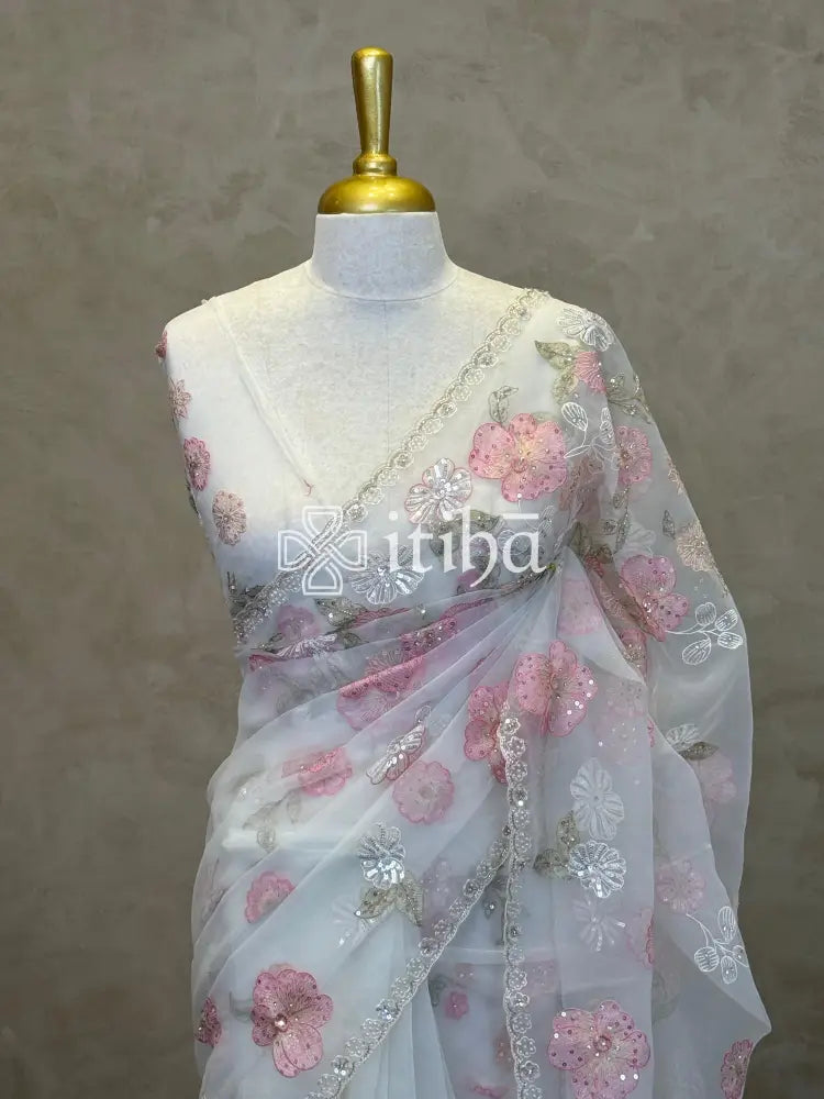 ORGANZA EMBROIDERY SAREE