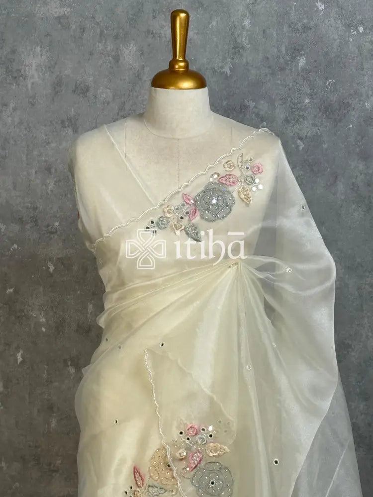 ORGANZA EMBROIDERY SAREE