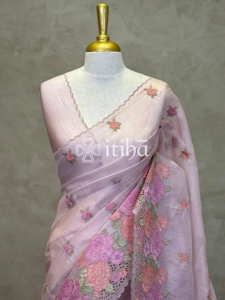 ORGANZA EMBROIDERY SAREE