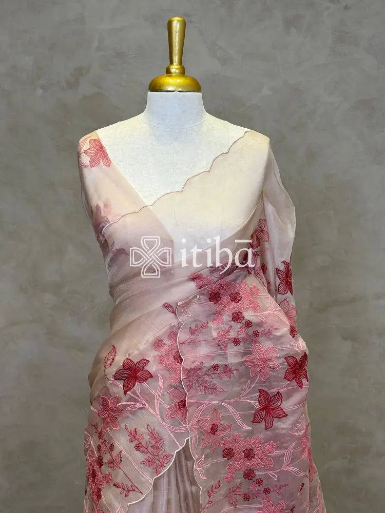 ORGANZA EMBROIDERY SAREE