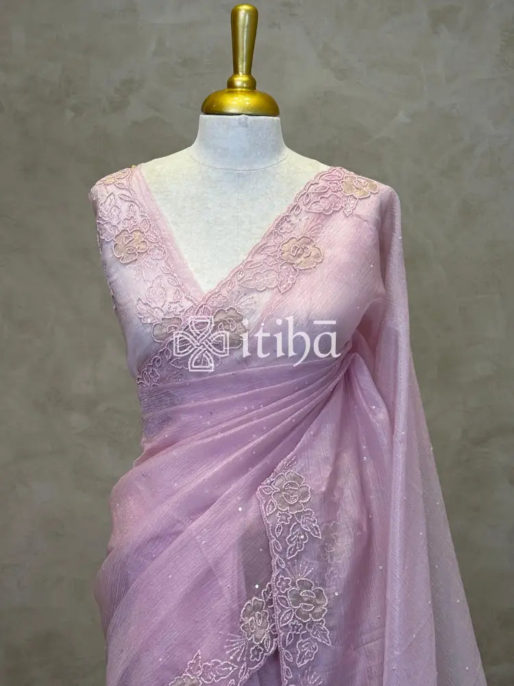 ORGANZA EMBROIDERY SAREE