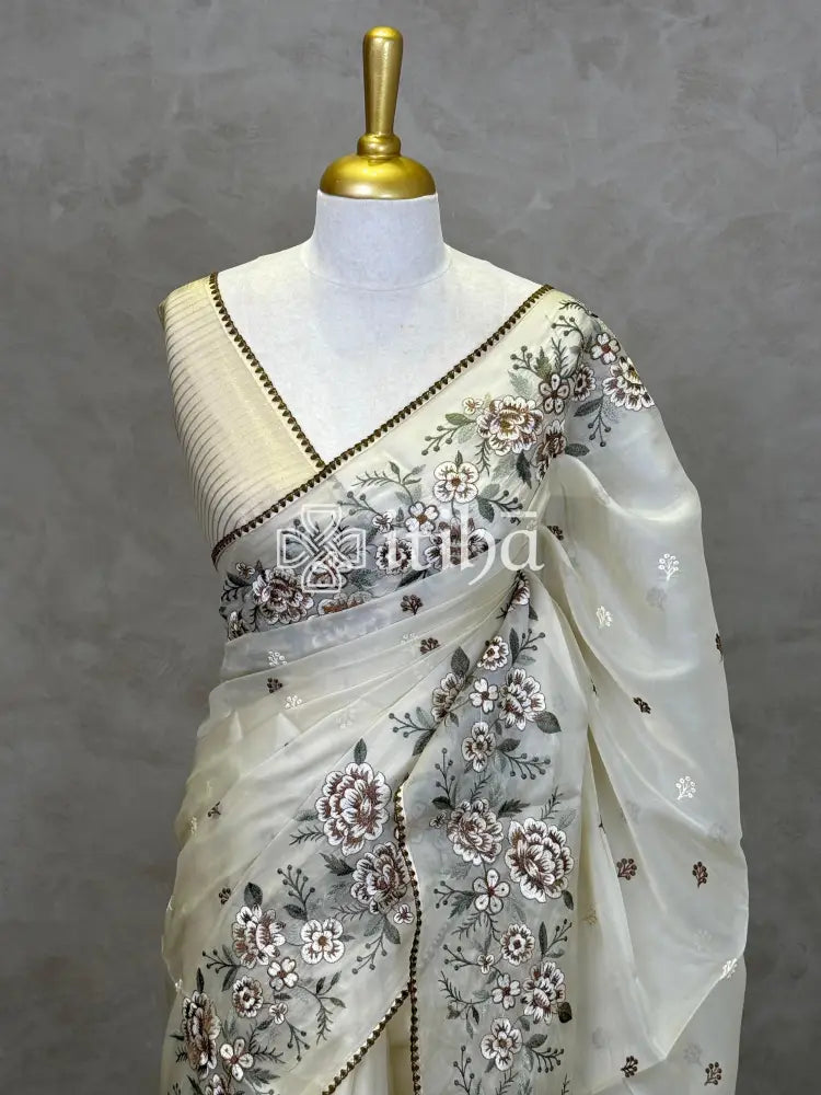 ORGANZA EMBROIDERY SAREE