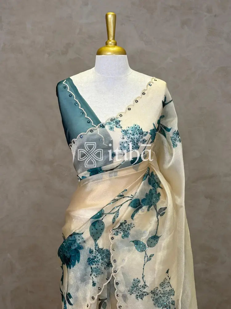 ORGANZA EMBROIDERY SAREE