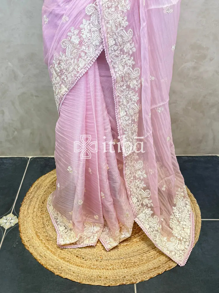 ORGANZA EMBROIDERY SAREE