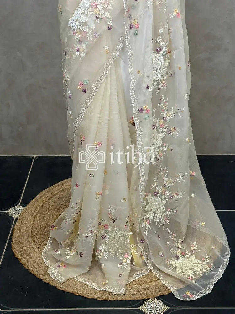 ORGANZA EMBROIDERY SAREE