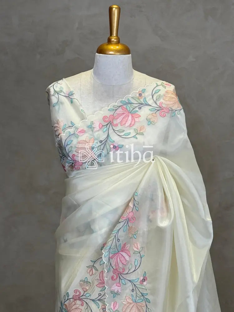 ORGANZA EMBROIDERY SAREE