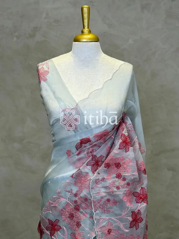 ORGANZA EMBROIDERY SAREE