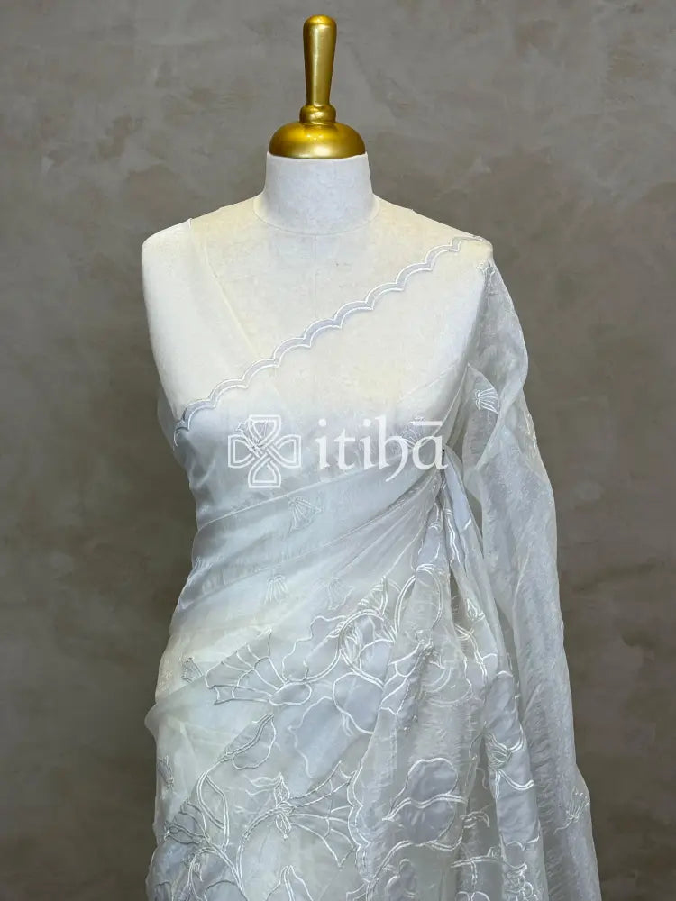 ORGANZA EMBROIDERY SAREE