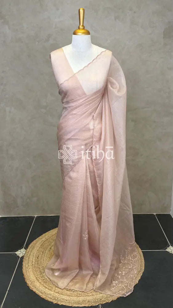 ORGANZA HAND EMBROIDERY DESIGNER SAREE