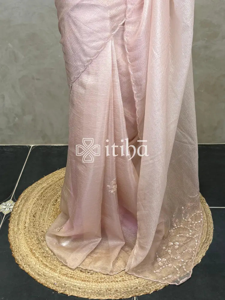 ORGANZA HAND EMBROIDERY DESIGNER SAREE
