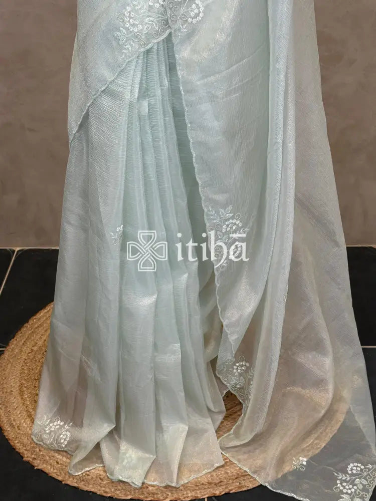 ORGANZA HAND EMBROIDERY DESIGNER SAREE