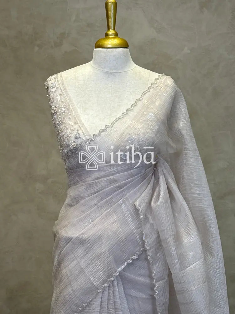 ORGANZA HAND EMBROIDERY SAREE