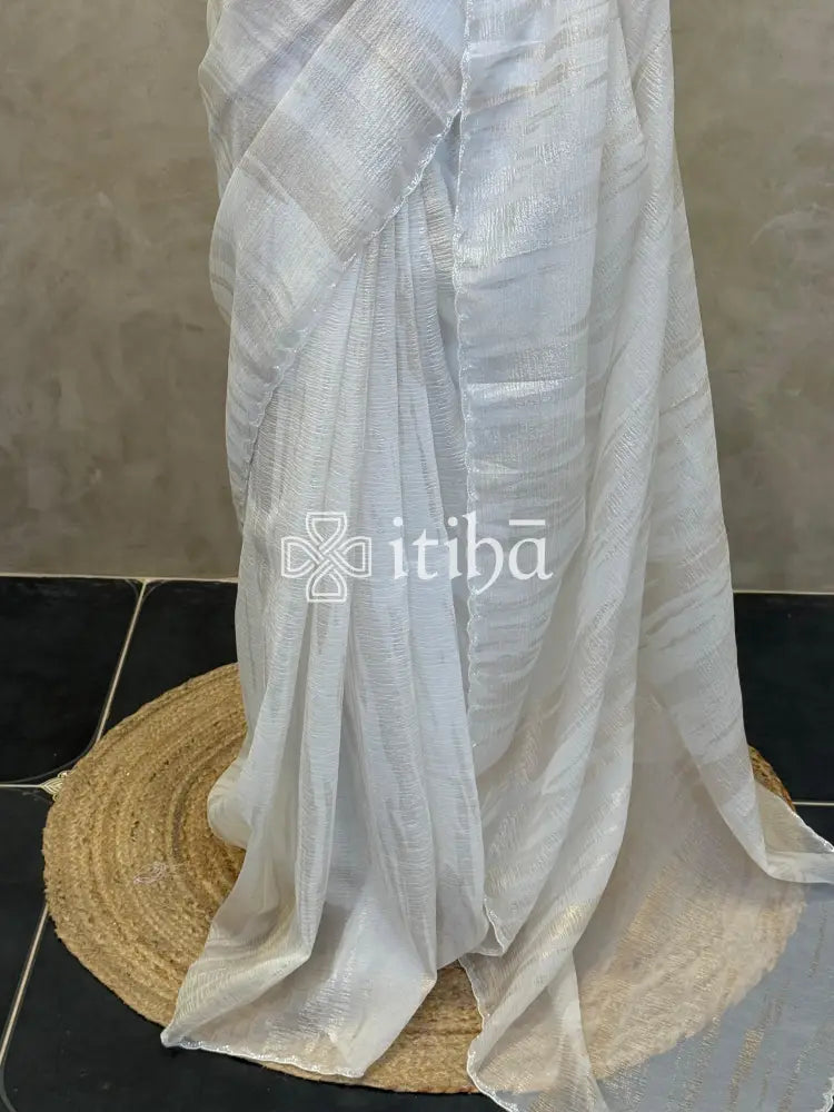 ORGANZA HAND EMBROIDERY SAREE