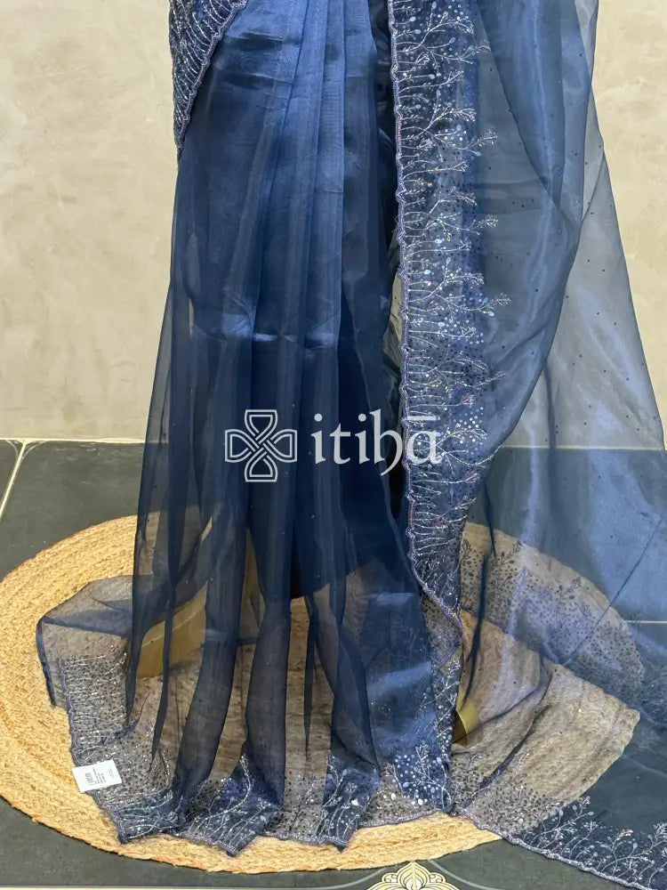 ORGANZA HAND EMBROIDERY SAREE
