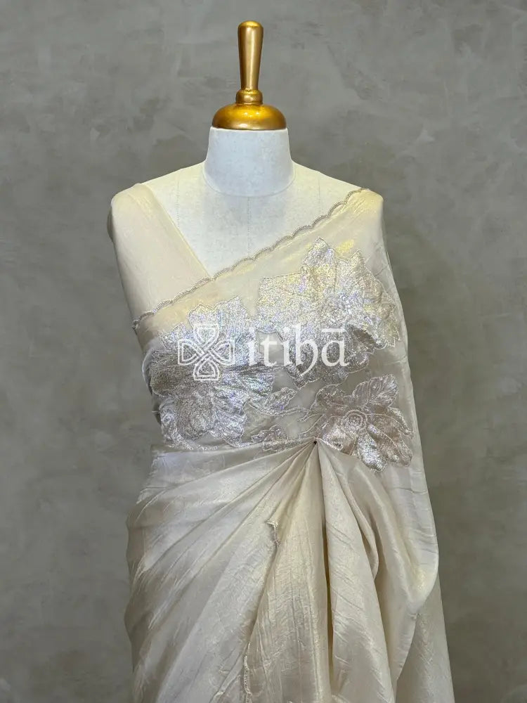 ORGANZA TURKISH APPLIQUE DESIGNER SAREE