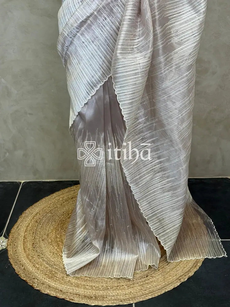ORGANZA TURKISH APPLIQUE DESIGNER SAREE