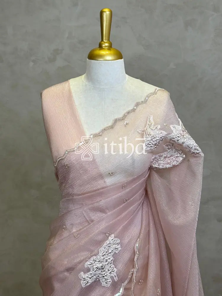 ORGANZA TURKISH APPLIQUE DESIGNER SAREE