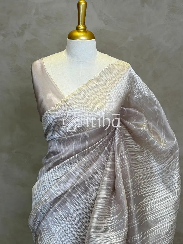 ORGANZA TURKISH APPLIQUE DESIGNER SAREE