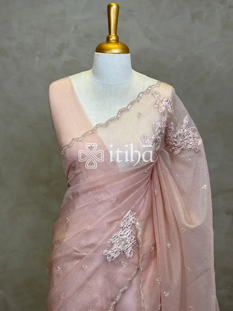 ORGANZA TURKISH APPLIQUE DESIGNER SAREE