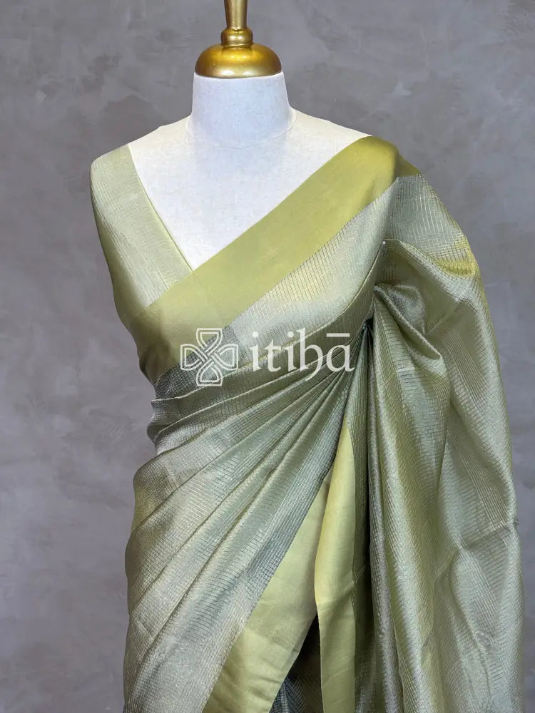 ORGANZA ZARI CHECKS SATIN BORDER BANARASI SAREE