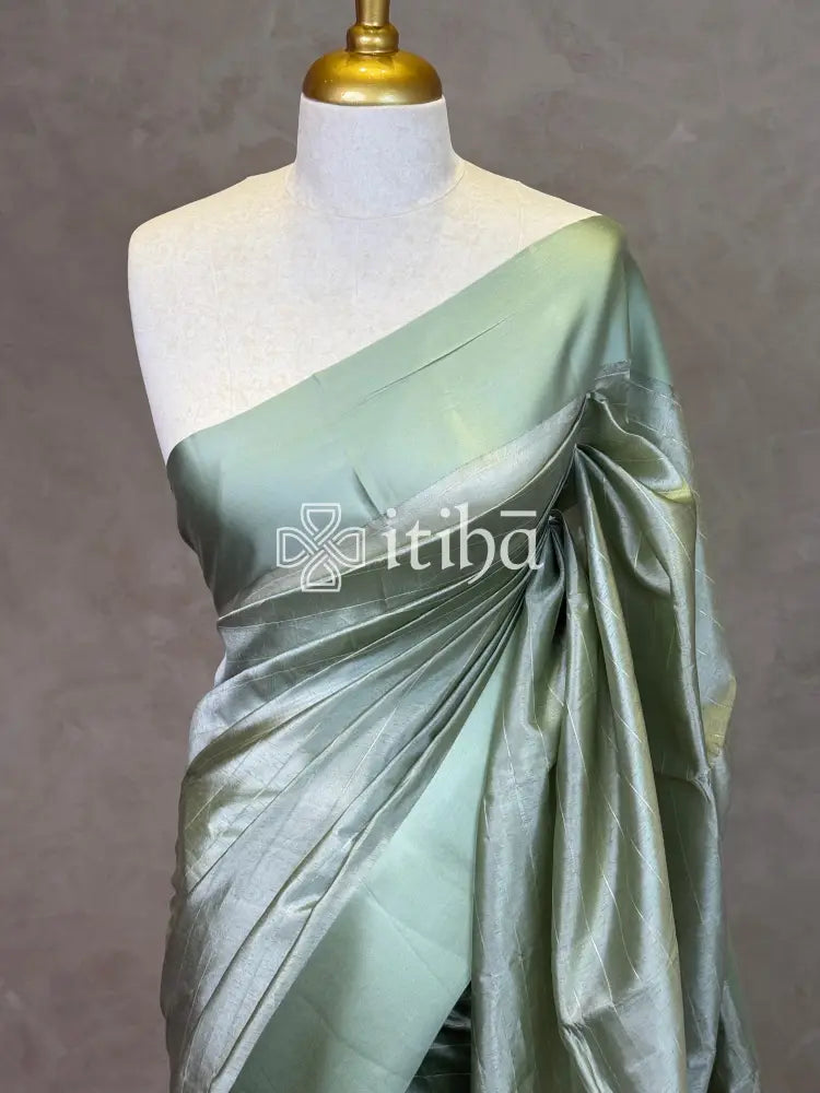 ORGANZA ZARI CHECKS SATIN BORDER BANARASI SAREE