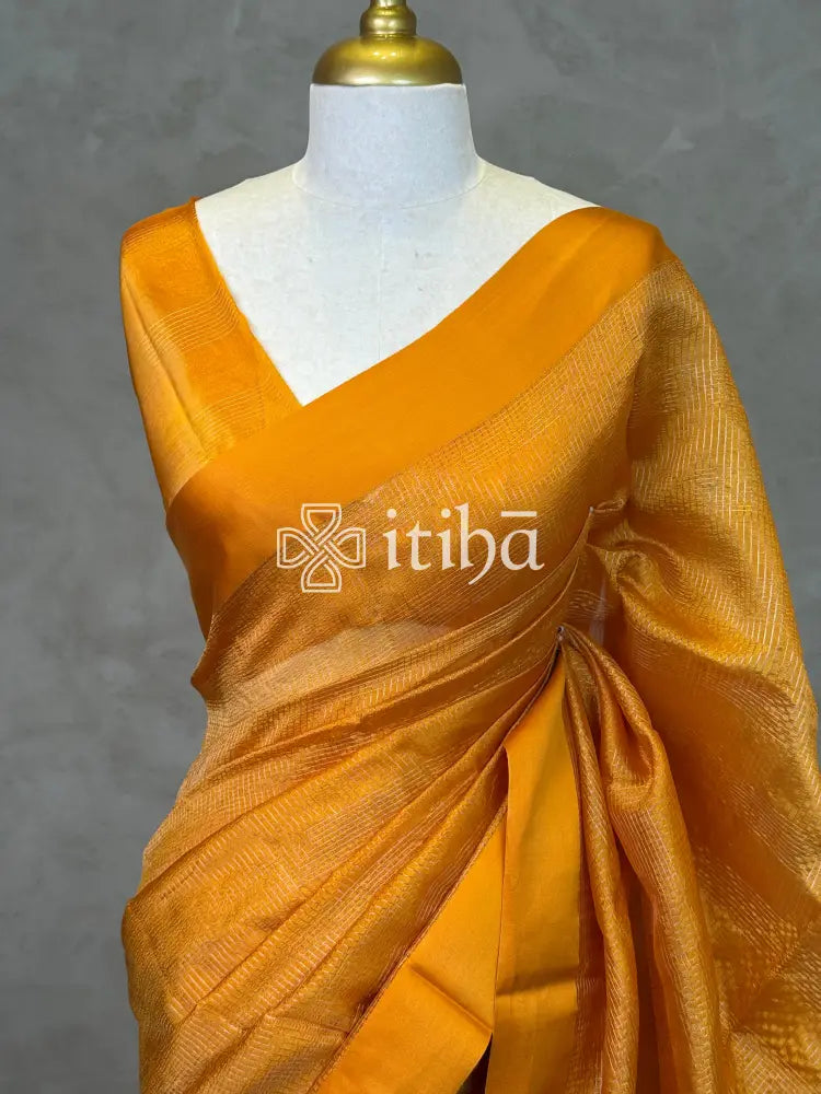 ORGANZA ZARI CHECKS SATIN BORDER BANARASI SAREE