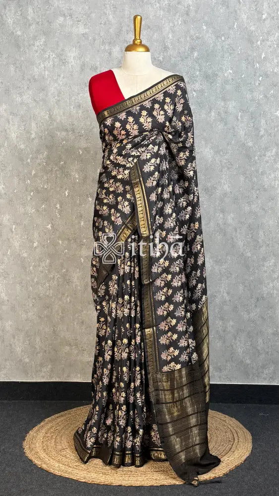 PRINTED BINNY CREPE SILK BANARASI SAREE