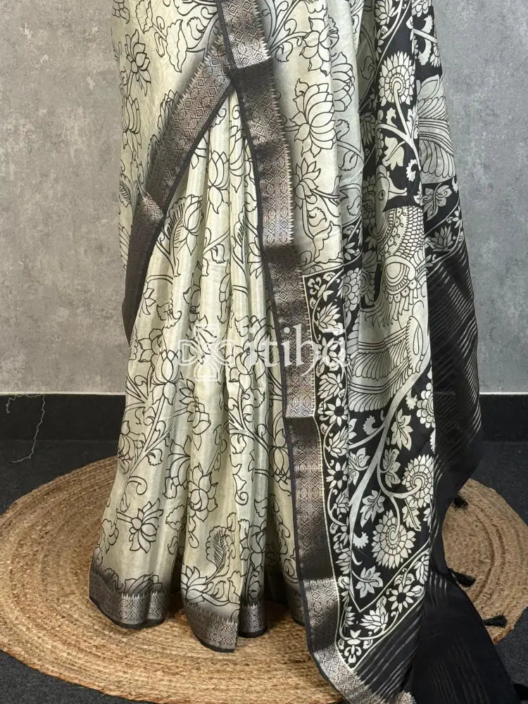 PRINTED BINNY CREPE SILK BANARASI SAREE