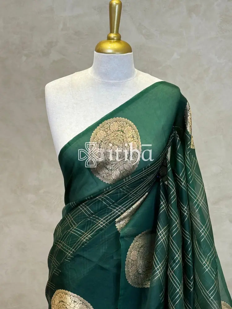 PURE KORA ORGANZA SILK BANARASI SAREE