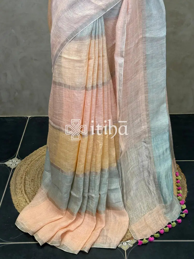 PURE LINEN SAREE