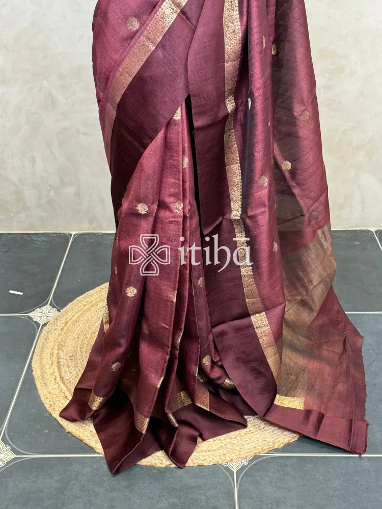 PURE TUSSAR SILK BANARASI SAREE