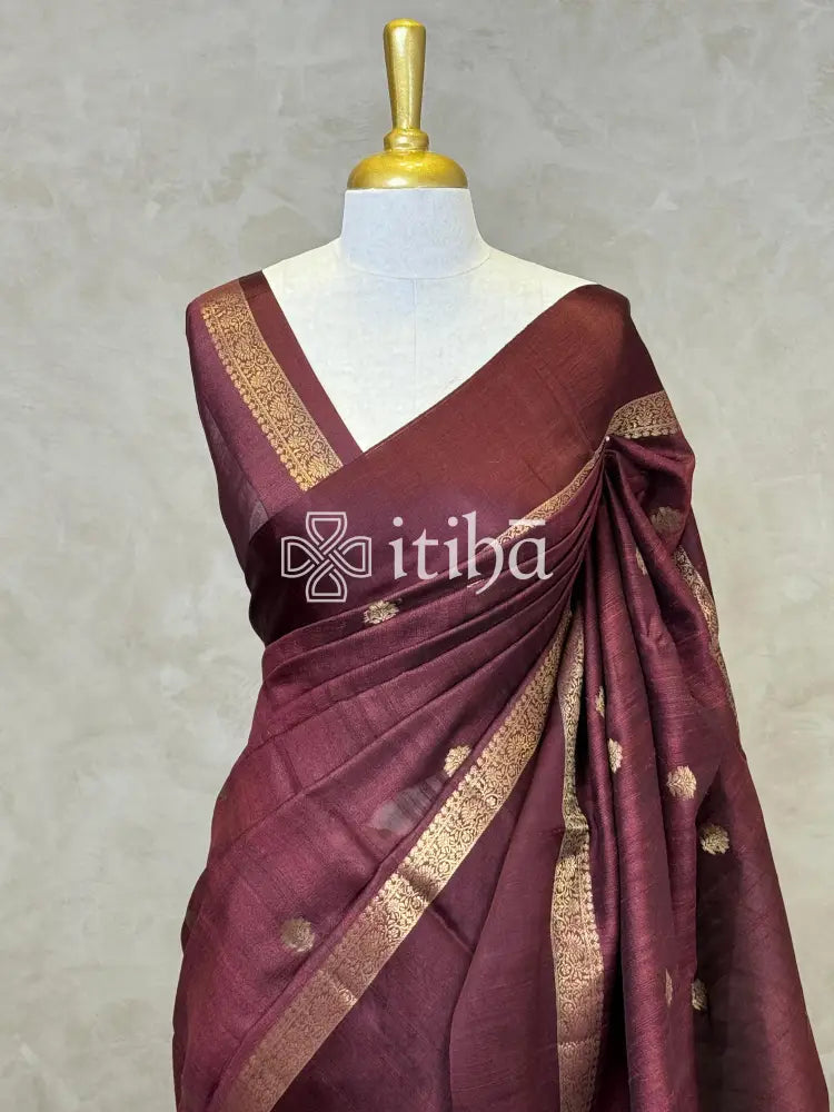 PURE TUSSAR SILK BANARASI SAREE