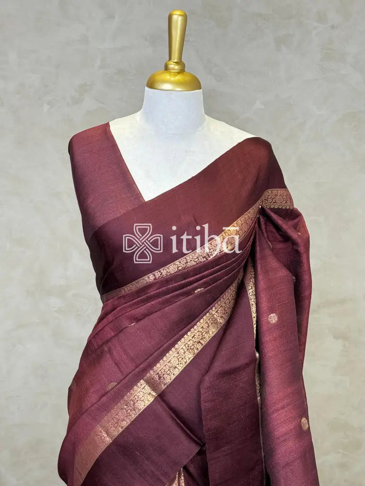PURE TUSSAR SILK BANARASI SAREE