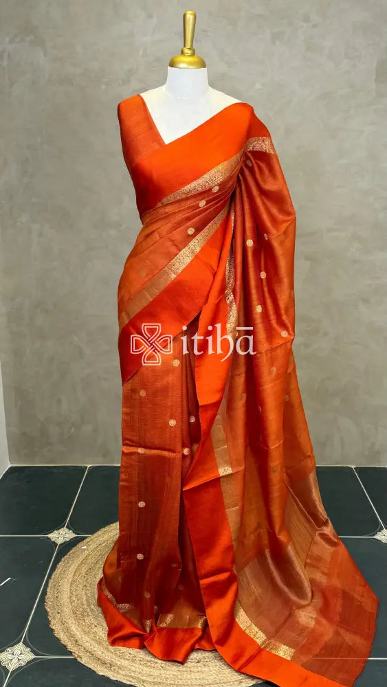 PURE TUSSAR SILK BANARASI SAREE