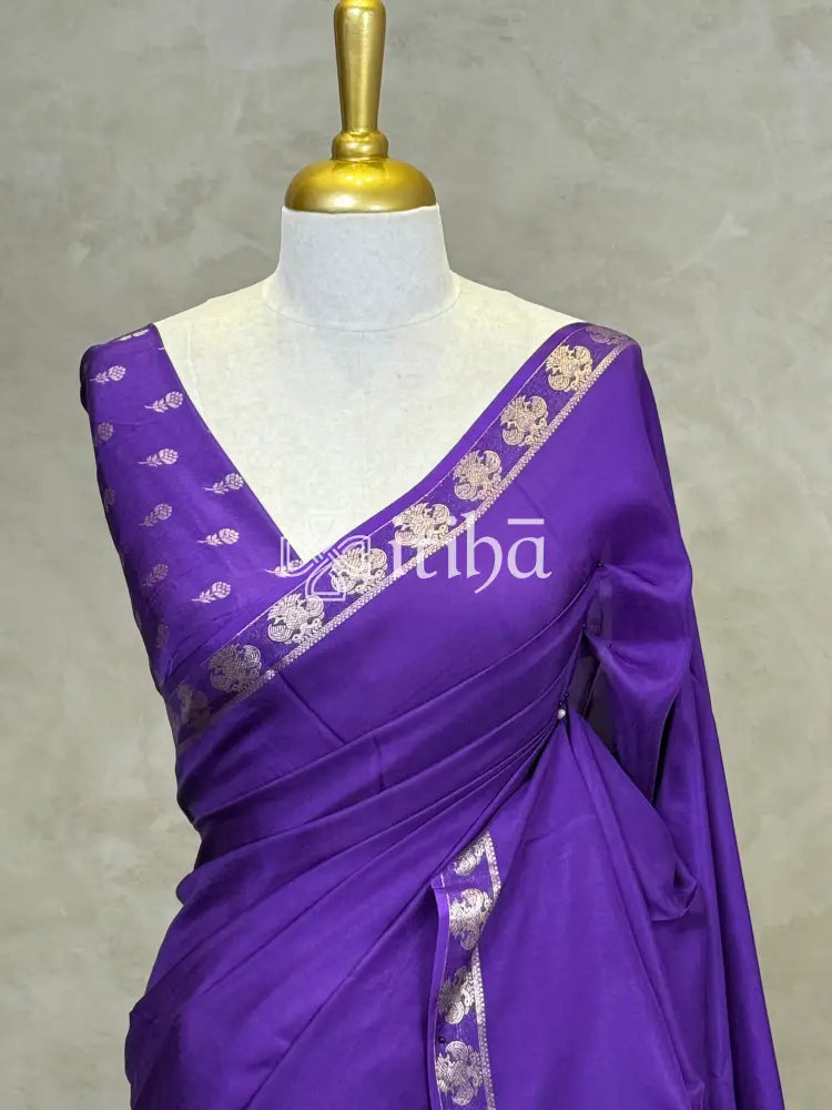 SEMI CREPE SILK BANARASI SAREE