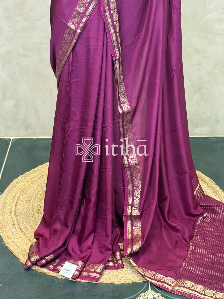 SEMI CREPE SILK BANARASI SAREE